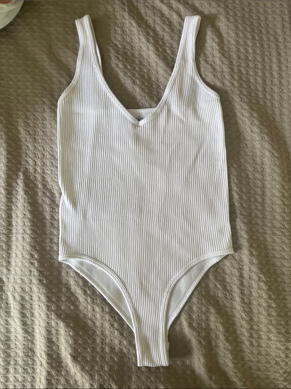 Set of 3 Ribbed Tank Bodysuit Tank in Brown, Taupe & White - Womens - Picture 2 of 8
